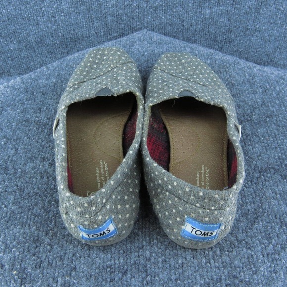 TOMS Women Slip-On Shoes Gray Fabric Slip On Size 7 Medium - Picture 5 of 7